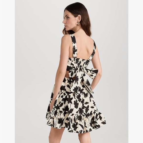 Anthropologie moon river printed ruffle hem mini dress - Picture 7 of 10